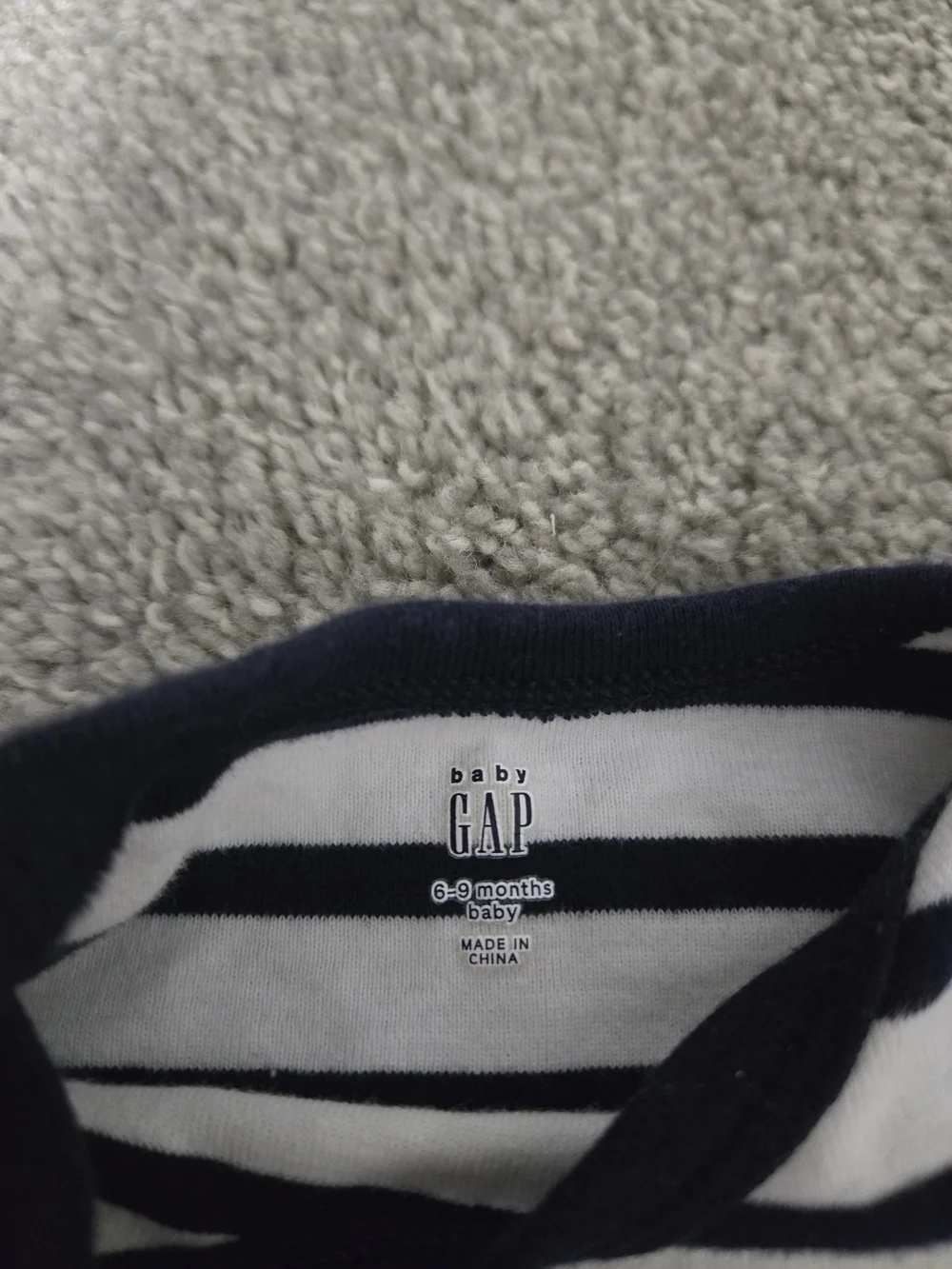 GAP Navy & White Striped Footed One-Piece